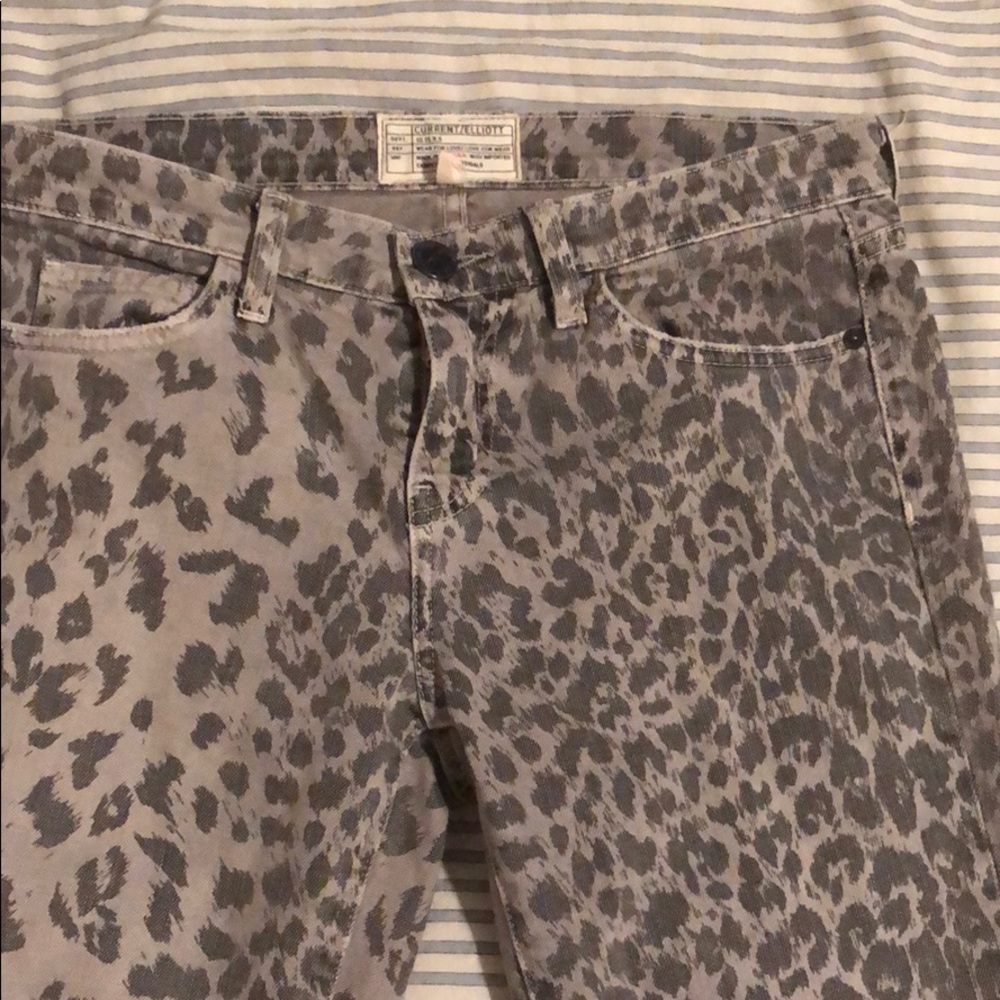 Leopard print Current Elliot jeans